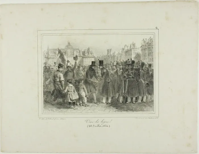 Framed Print : Long Life to the Troops!, July 28, 1830. Creator: Auguste Raffet Framed Print : Long Life to the Troops!, July 28, 1830. Creator: Auguste Raffet