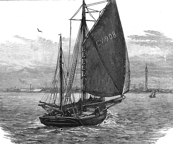 Long-line fishing in the North Sea, Running into Grimsby for repairs, 1886. Creator: Unknown