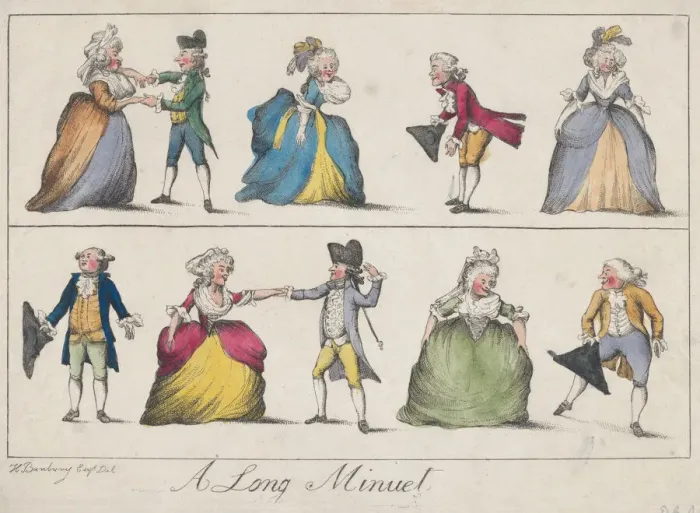Framed Print : A Long Minuet, 1787. Creator: Unknown Framed Print : A Long Minuet, 1787. Creator: Unknown