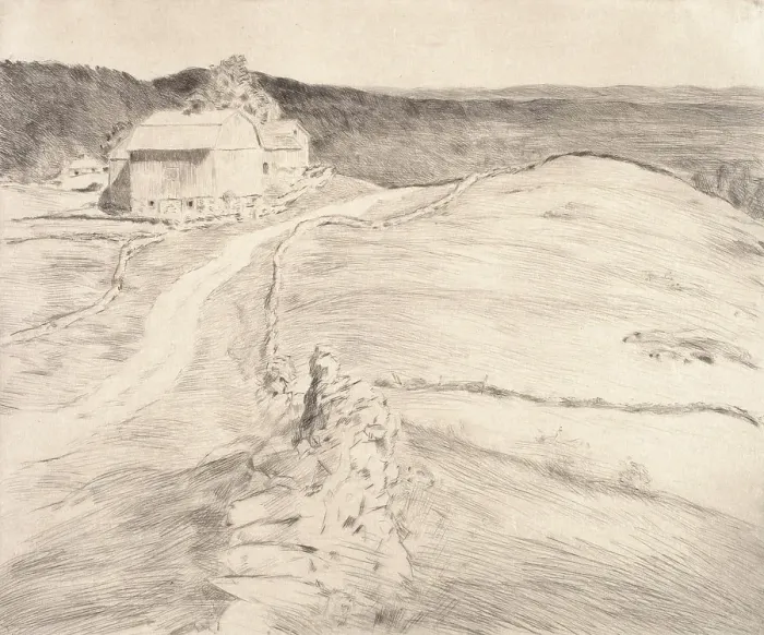 Framed Print : Long Ridge, 1915. Creator: Frederick Childe Hassam Framed Print : Long Ridge, 1915. Creator: Frederick Childe Hassam