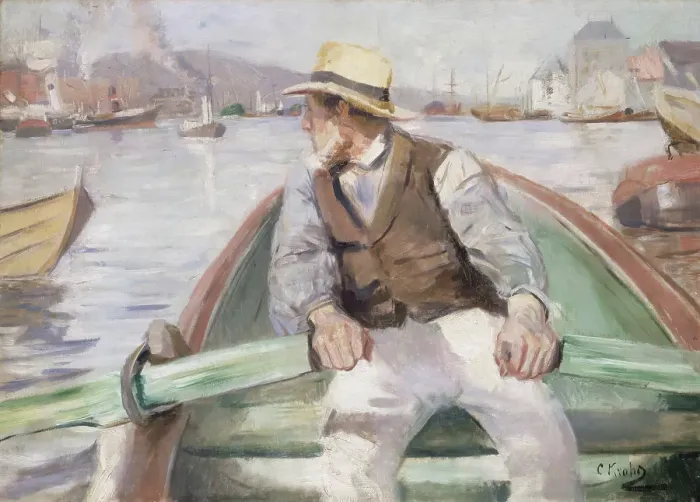 Framed Print : Look ahead, Bergen Harbour, 1884. Creator: Christian Krohg Framed Print : Look ahead, Bergen Harbour, 1884. Creator: Christian Krohg