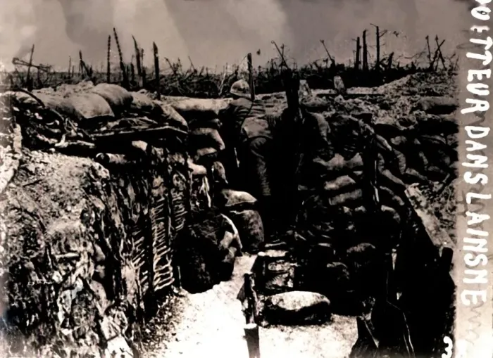 Framed Print : Look-out post, France, c1914-c1918