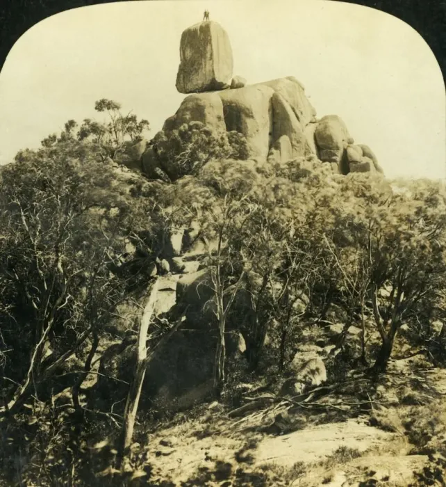 Framed Print : The Look-Out Rock, Buffalo Ranges, Victoria, Australia, c1909. Creator: George Rose