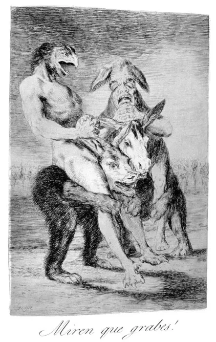 Framed Print : Look how solemn they are!, 1799. Artist: Francisco Goya Framed Print : Look how solemn they are!, 1799. Artist: Francisco Goya
