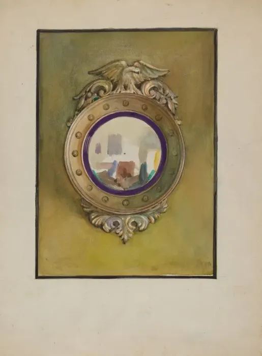Framed Print : Looking-glass, c. 1936. Creator: George Loughridge Framed Print : Looking-glass, c. 1936. Creator: George Loughridge
