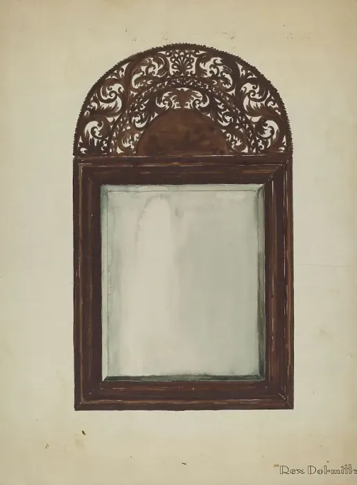 Framed Print : Looking-glass, c. 1936. Creator: Rex Dolmith Framed Print : Looking-glass, c. 1936. Creator: Rex Dolmith