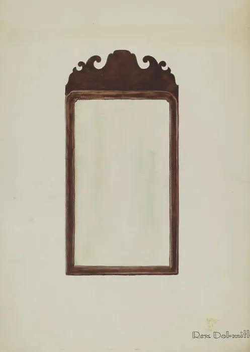 Framed Print : Looking-glass, c. 1936. Creator: Rex Dolmith Framed Print : Looking-glass, c. 1936. Creator: Rex Dolmith