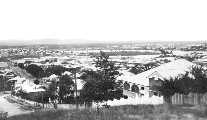 Framed Print : Looking over Ipswich, Queensland from Denmark Hill, 1931. Creator: Jack Bain Framed Print : Looking over Ipswich, Queensland from Denmark Hill, 1931. Creator: Jack Bain
