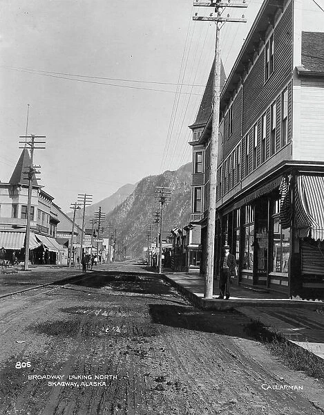Looking north on Broadway Street, between c1900 and c1930. Creator: Unknown