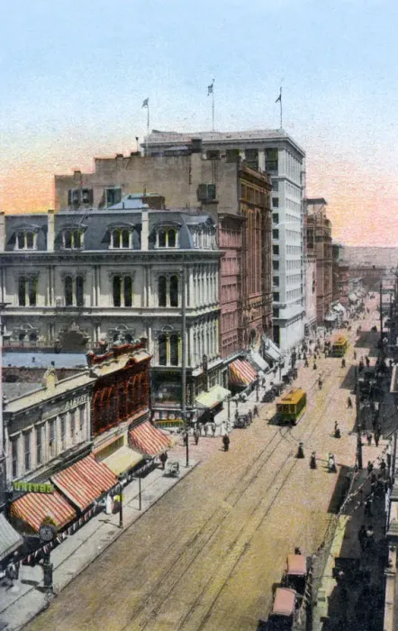 Framed Print : Looking north along Third Street, Portland, Oregon, USA, c1900s Framed Print : Looking north along Third Street, Portland, Oregon, USA, c1900s