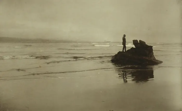 Framed Print : Looking seaward, 1889. Creator: Myra Albert Wiggins Framed Print : Looking seaward, 1889. Creator: Myra Albert Wiggins