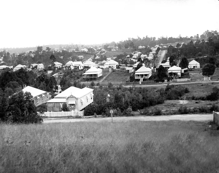 Framed Print : Looking over Toowong from Musgrave Street, 1905. Creator: Ernest Melville Framed Print : Looking over Toowong from Musgrave Street, 1905. Creator: Ernest Melville