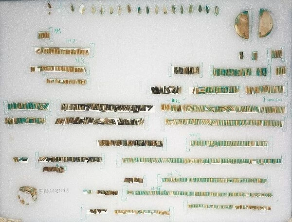 Loose Beads and Two Terminals, 1980-1801 BC. Creator: Unknown