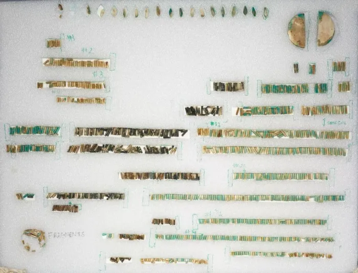 Framed Print : Loose Beads and Two Terminals, 1980-1801 BC. Creator: Unknown Framed Print : Loose Beads and Two Terminals, 1980-1801 BC. Creator: Unknown