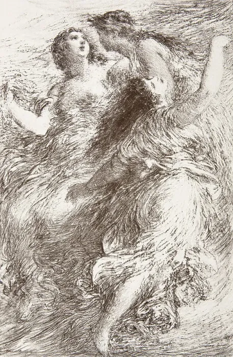 Framed Print : L'Or du Rhin, 1886. Creator: Henri Fantin-Latour Framed Print : L'Or du Rhin, 1886. Creator: Henri Fantin-Latour