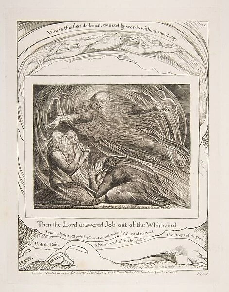 The Lord Answering Job out of the Whirlwind, from Illustrations of the Book of Job