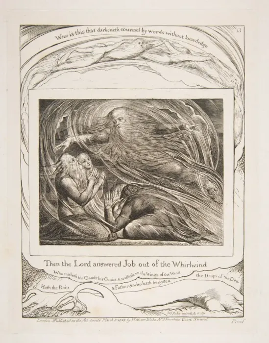 Framed Print : The Lord Answering Job out of the Whirlwind, from Illustrations of the Book of Job Framed Print : The Lord Answering Job out of the Whirlwind, from Illustrations of the Book of Job
