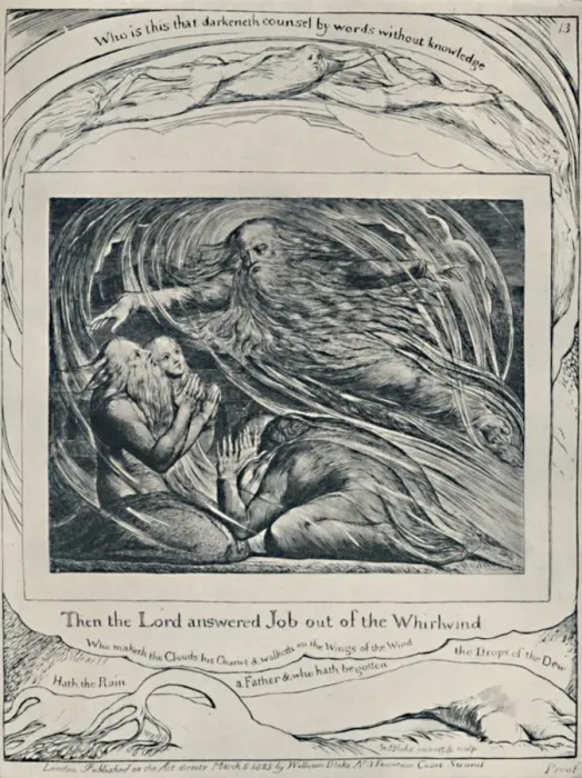 Framed Print : The Lord Answering Job Out of the Whirlwind. From Job. c1780-1820, (1923). Artist: William Blake Framed Print : The Lord Answering Job Out of the Whirlwind. From Job. c1780-1820, (1923). Artist: William Blake