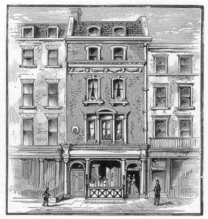 Framed Print : Lord Byrons birthplace, Holles Street, Cavendish Square, London, 1888 Framed Print : Lord Byrons birthplace, Holles Street, Cavendish Square, London, 1888