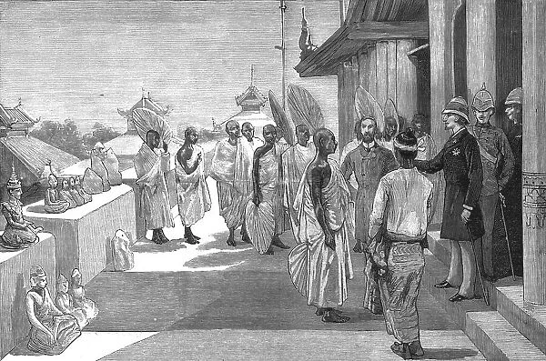 With Lord Dufferin in Burma - The Viceroy at Mandalay returning Buddist Images, 1886. Creator: Unknown