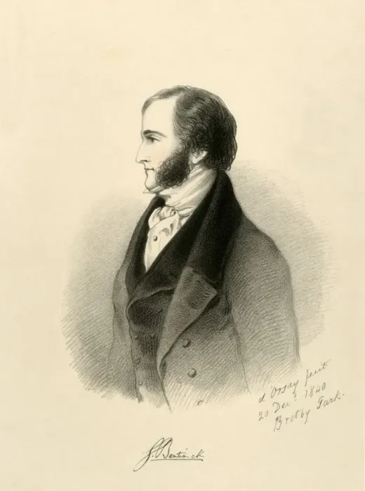 Framed Print : Lord George Bentinck, 1840. Creator: Richard James Lane Framed Print : Lord George Bentinck, 1840. Creator: Richard James Lane