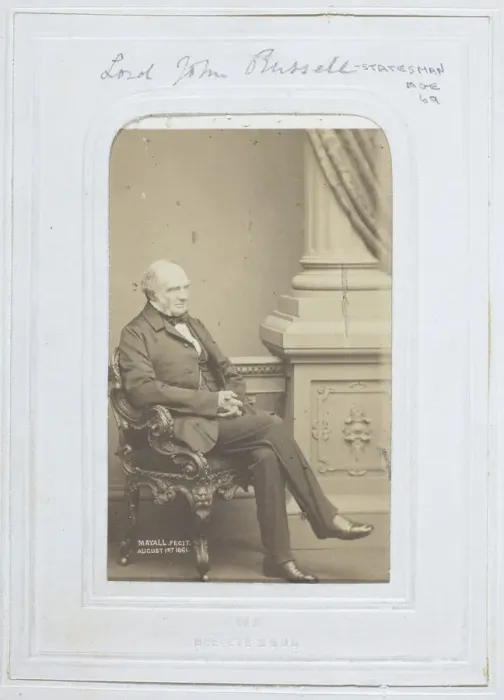 Framed Print : Lord John Russell, 1861. Creator: John Jabez Edwin Mayall Framed Print : Lord John Russell, 1861. Creator: John Jabez Edwin Mayall