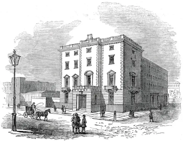 Framed Print : Lord John Russells house, Chesham-Place, 1845. Creator: Unknown