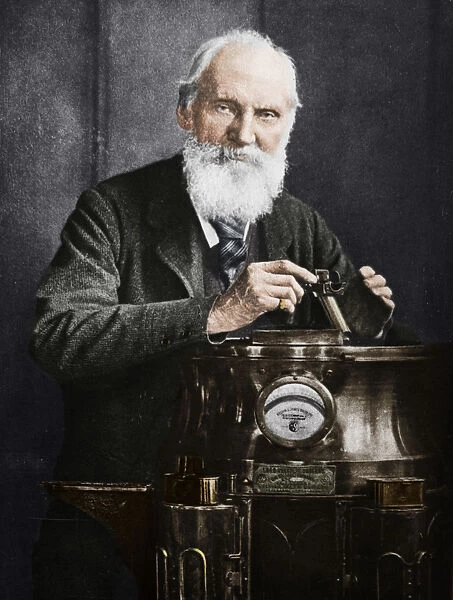 Lord Kelvin, Scottish mathematician and physicist, with his compass, 1902. Artist: James Craig Annan