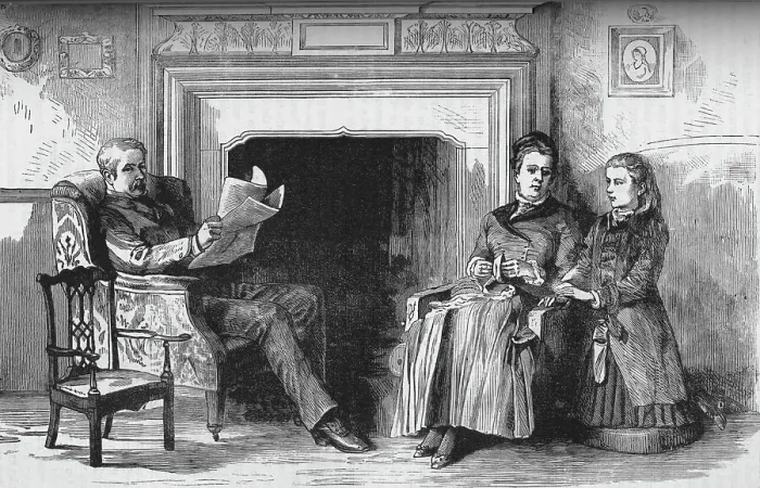 Framed Print : Lord and Lady Wolseley and their daughter, c1882-85 Framed Print : Lord and Lady Wolseley and their daughter, c1882-85