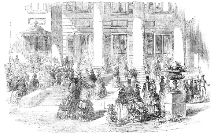 Framed Print : The Lord Lieutenant's Reception and Promenade, Dublin, 1856. Creator: Unknown Framed Print : The Lord Lieutenant's Reception and Promenade, Dublin, 1856. Creator: Unknown