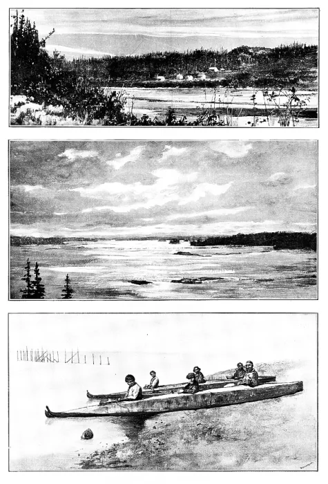 Framed Print : Lord Lonsdale's travels in the Arctic...Fort Norman; Mackenzie River; Bidarka voyage, Alaska.. 1890 Creator: Unknown Framed Print : Lord Lonsdale's travels in the Arctic...Fort Norman; Mackenzie River; Bidarka voyage, Alaska.. 1890 Creator: Unknown