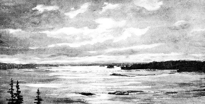Framed Print : Lord Lonsdale's travels in the Arctic regions of North America: view on the Mackenzie River, 1890. Creator: Unknown Framed Print : Lord Lonsdale's travels in the Arctic regions of North America: view on the Mackenzie River, 1890. Creator: Unknown
