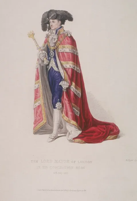 Framed Print : Lord Mayor of London, John Thomas Thorp, dressed for a royal coronation, 1821. Artist Framed Print : Lord Mayor of London, John Thomas Thorp, dressed for a royal coronation, 1821. Artist