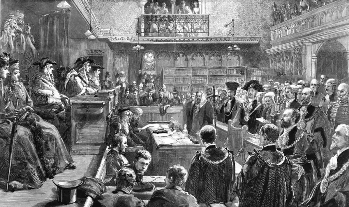 Framed Print : The Lord Mayor Taking the Oath in the Court of the Lord Chief Justice, 1890. Creator: Sydney Prior Hall Framed Print : The Lord Mayor Taking the Oath in the Court of the Lord Chief Justice, 1890. Creator: Sydney Prior Hall