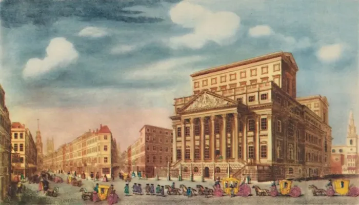 Framed Print : The Lord Mayors Mansion House, 1745, (1948). Creator: Paul Fourdrinier Framed Print : The Lord Mayors Mansion House, 1745, (1948). Creator: Paul Fourdrinier