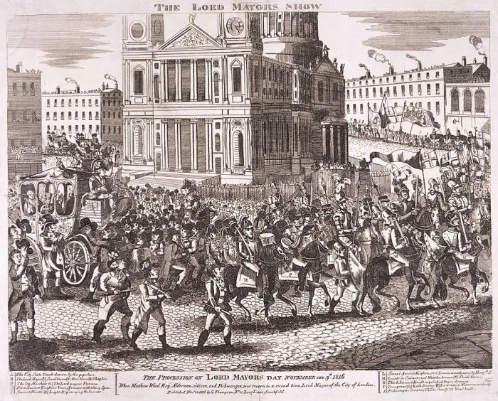 Framed Print : Lord Mayors Show, 1816 Framed Print : Lord Mayors Show, 1816