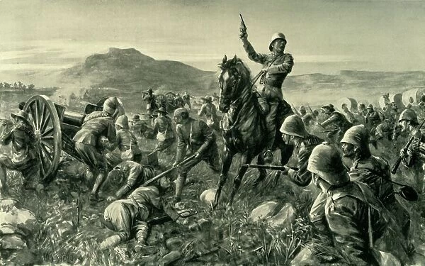 Lord Methuen Rallying His Broken Forces at Tweebosch, 1902. Creator: Charles Mills Sheldon