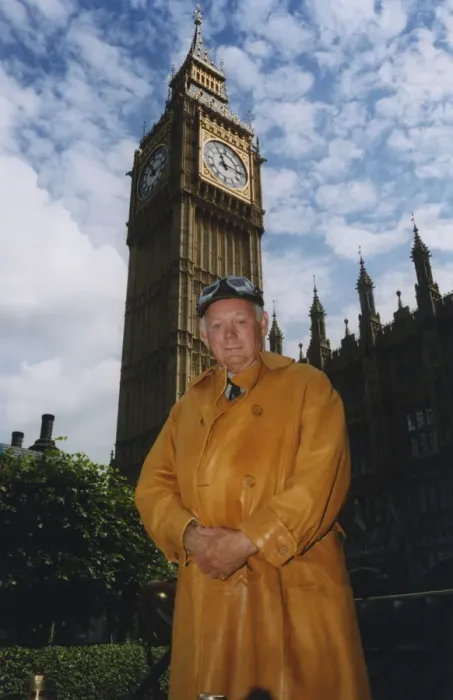 Framed Print : Lord Montagu at Houses of Parliament, London 1999. Creator: Unknown Framed Print : Lord Montagu at Houses of Parliament, London 1999. Creator: Unknown