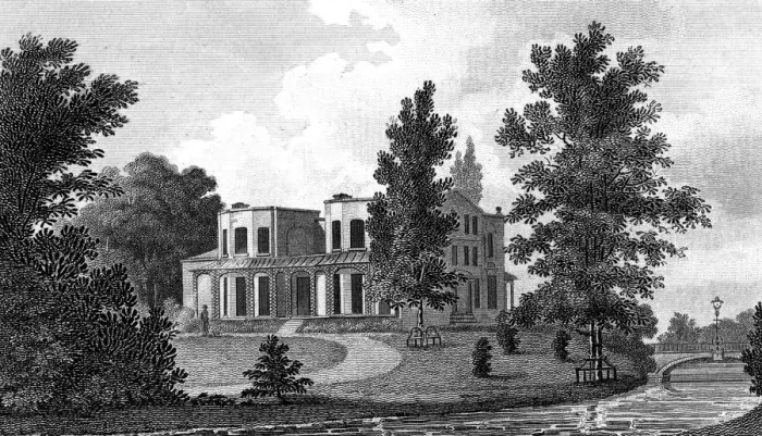 Framed Print : Lord Nelsons Villa at Merton, 19th century. Artist: A Warren Framed Print : Lord Nelsons Villa at Merton, 19th century. Artist: A Warren