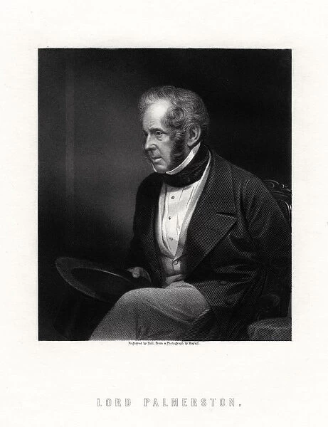 Lord Palmerston, British prime minister, 19th century. Artist: W Holl