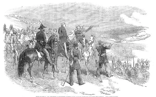 Lord Raglan and General Canrobert visiting the French Outposts opposite Sebastopol, 1854. Creator: Unknown