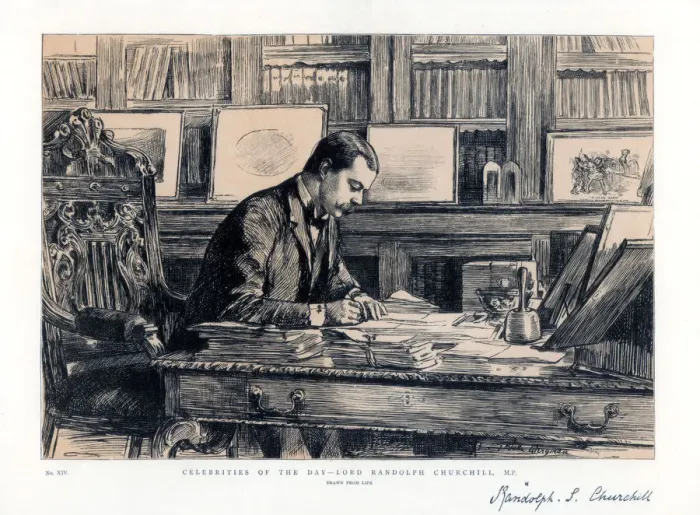Framed Print : Lord Randolph Churchill (1849-1895), English statesman, 1885 Framed Print : Lord Randolph Churchill (1849-1895), English statesman, 1885