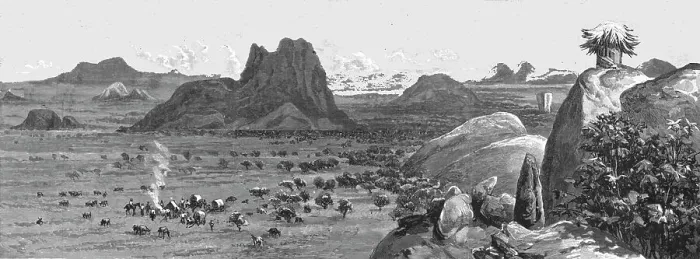 Framed Print : Lord Randolph Churchill in South Africa; A Sketch of the Country from Matipi's Kraal, 1891. Creator: Unknown Framed Print : Lord Randolph Churchill in South Africa; A Sketch of the Country from Matipi's Kraal, 1891. Creator: Unknown