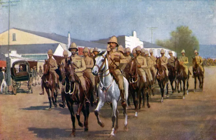 Framed Print : Lord Roberts entering Pretoria, 1925 Framed Print : Lord Roberts entering Pretoria, 1925