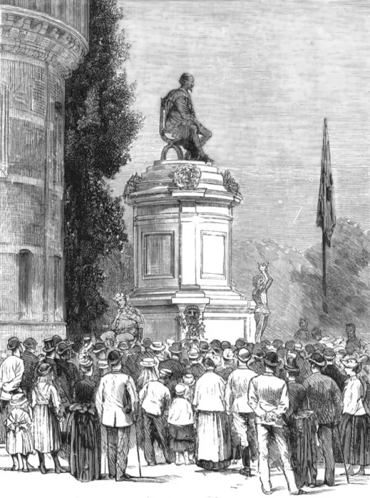 Framed Print : Lord Ronald Gowers Shakespeare Memorial, recently unveiled at Stratford-on-Avon, 1888. Creator: Unknown Framed Print : Lord Ronald Gowers Shakespeare Memorial, recently unveiled at Stratford-on-Avon, 1888. Creator: Unknown