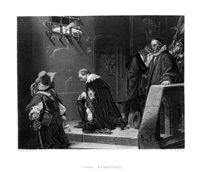 Framed Print : Lord Strafford, 18th century, (1860). Artist: W Ridgway Framed Print : Lord Strafford, 18th century, (1860). Artist: W Ridgway