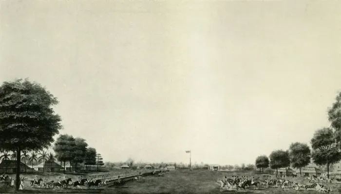 Framed Print : Lord Wellesley Reviewing the Body Guard at Ballygunje, c1770, (c19250. Creator: Unknown Framed Print : Lord Wellesley Reviewing the Body Guard at Ballygunje, c1770, (c19250. Creator: Unknown