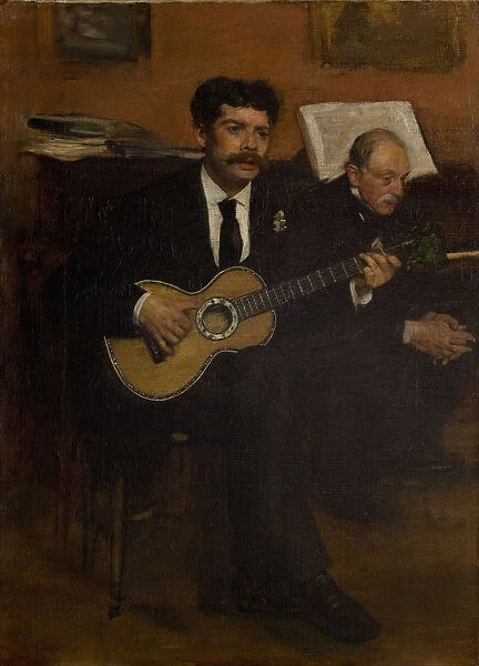 Lorenzo Pagans and Auguste de Gas, 1871-1872. Artist: Degas, Edgar (1834-1917)