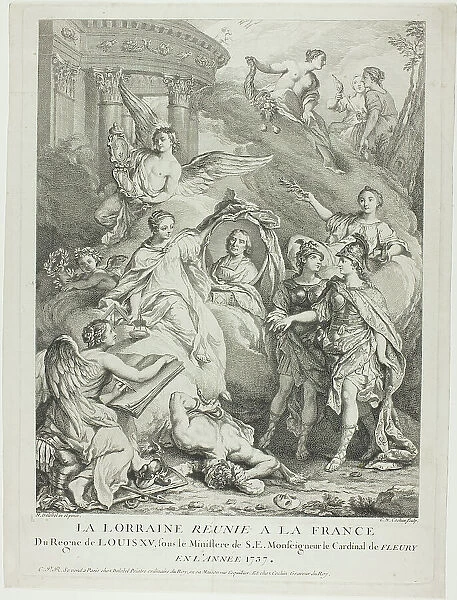 The Lorraine Reunited with France, 1737. Creator: Charles Nicolas Cochin