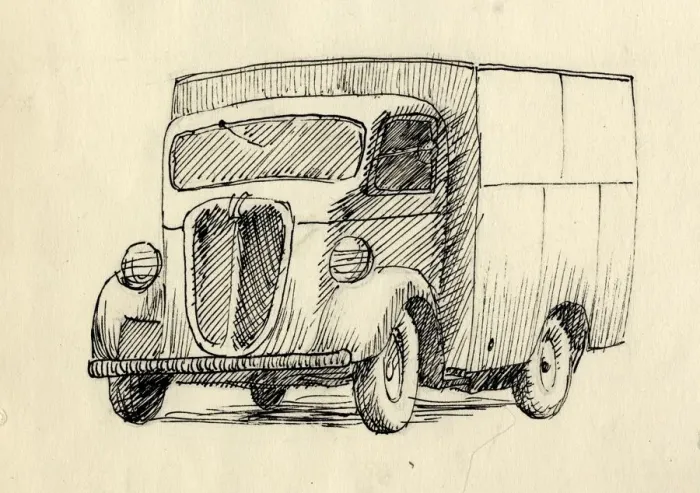 Framed Print : Lorry, 1951. Creator: Shirley Markham Framed Print : Lorry, 1951. Creator: Shirley Markham